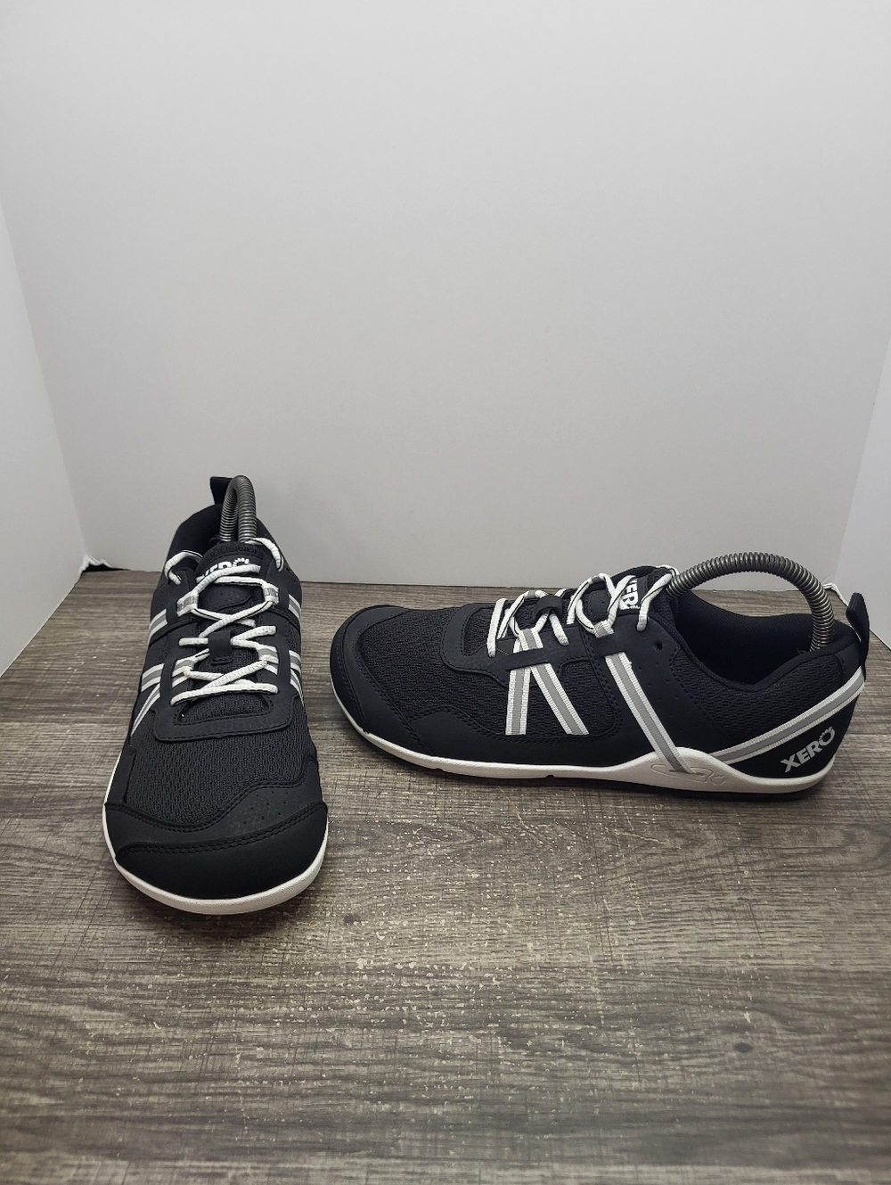 Xero Shoes Prio Shoes Womens 8.5 Black White Barefoot Minimalist Running